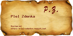 Plel Zdenka névjegykártya